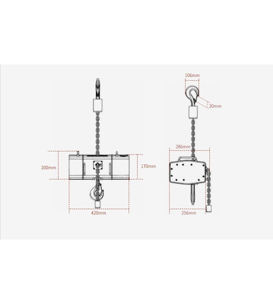ELECTRIC CHAIN HOIST D8+ 500kg