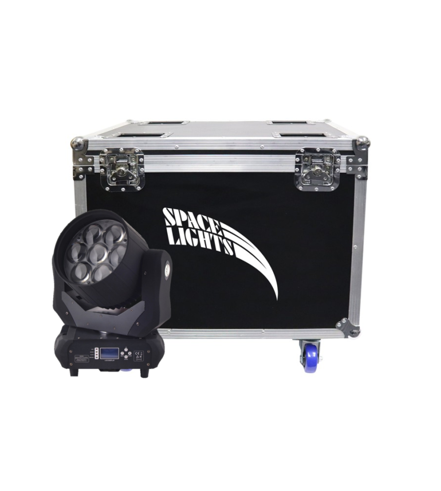 FLIGHT CASE LED BEAM WASH 7 x 40W 4 IN 1