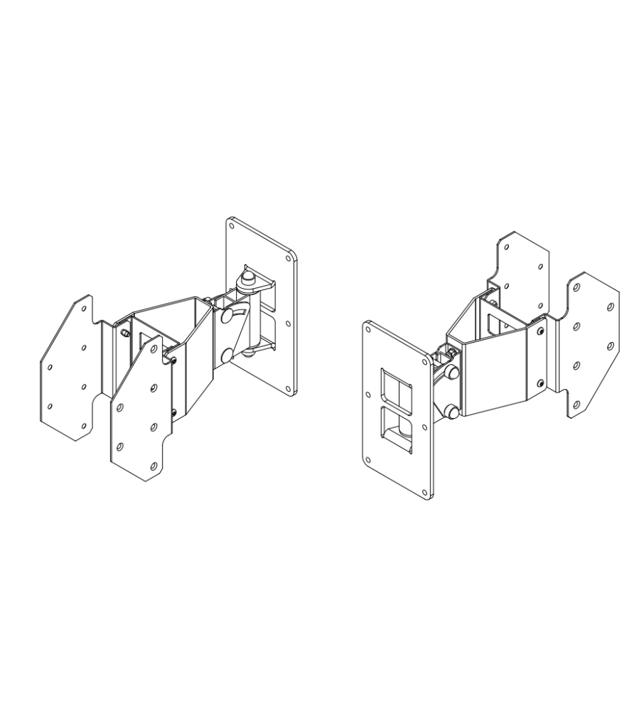 Swivel and tilt bracket for a pair of P10s